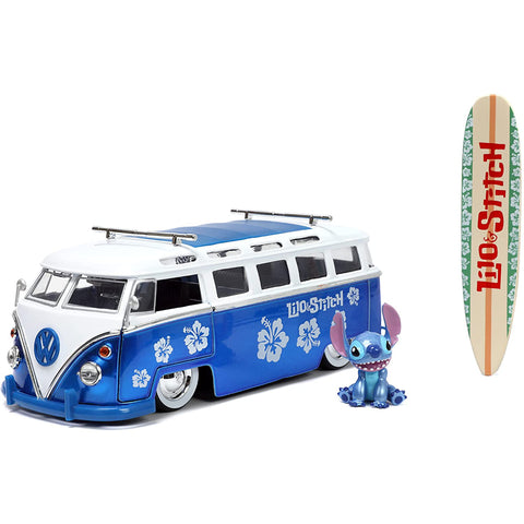 Disney Lilo & Stitch Volkswagen T1 Bus 1:24 Scale Diecast Model with Stitch Figure by Jada 31992