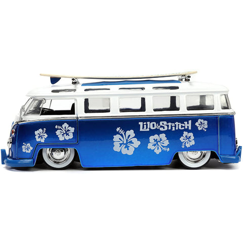 Disney Lilo & Stitch Volkswagen T1 Bus 1:24 Scale Diecast Model with Stitch Figure by Jada 31992