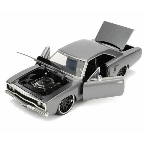 Fast & Furious Dom's 1970 Plymouth Road Runner 1:24 Scale Diecast Model Gray by Jada 30745