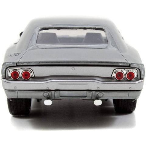 Fast & Furious Dom's 1968 Dodge Charger R/T 1:24 Scale Diecast Model Brush Metal by Jada 97336