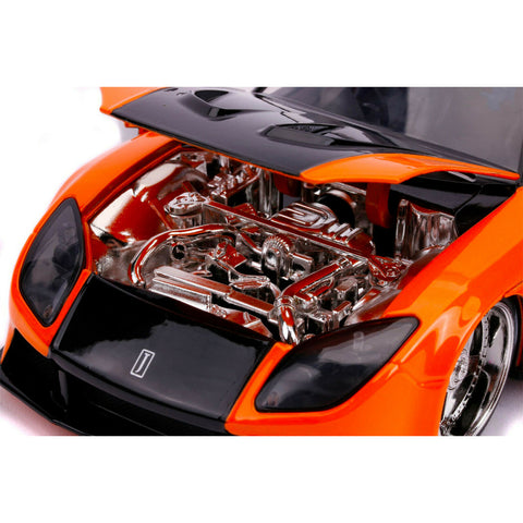 Fast & Furious Han's 1997 Mazda RX-7 FD Veilside Fortune 1:24 Scale Diecast Model Orange Black by Jada 32097