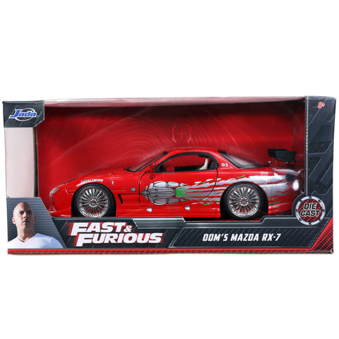Fast & Furious Dom's 1995 Mazda RX-7 FD 1:24 Scale Diecast Model Veilside Red by Jada 98338