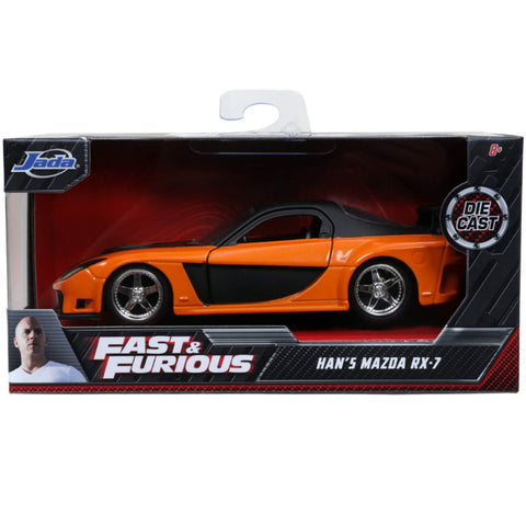 Fast & Furious Han's 1995 Mazda RX-7 1:32 Scale Diecast Model Orange by Jada 30736