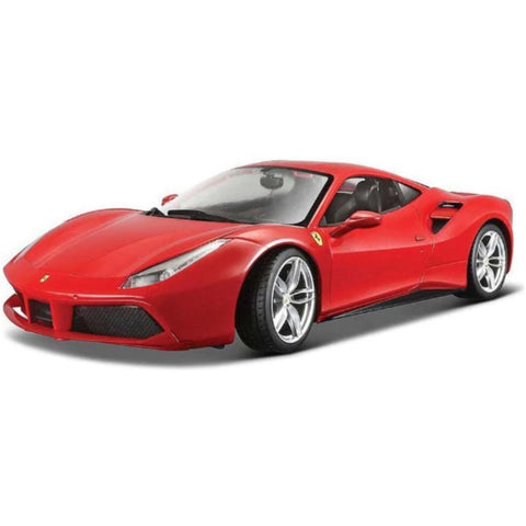 Ferrari Race & Play 488 GTB 1:24 Scale Diecast Model Red by Bburago 18-26013RD