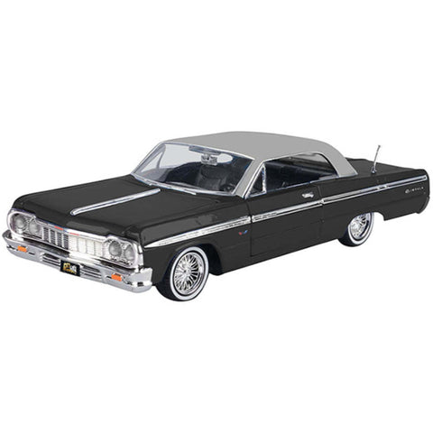 Get Low 1964 Chevy Impala SS Hardtop Lowrider 1:24 Scale Diecast Model Black by Motor Max 79021