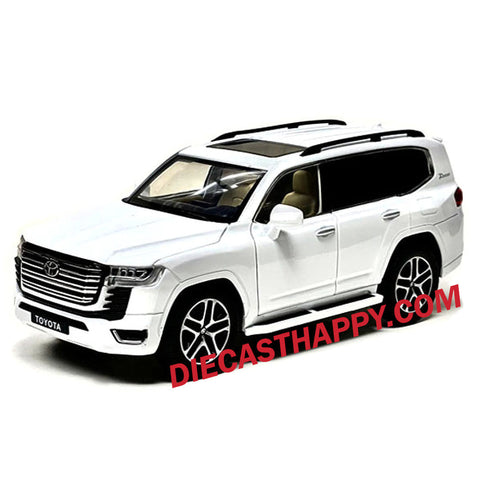 2023 Toyota Land Cruiser 1:24 Scale Diecast Model White by Mijo Exclusives (NO WINDOW BOX)