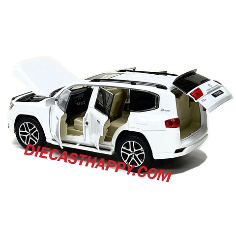 2023 Toyota Land Cruiser 1:24 Scale Diecast Model White by Mijo Exclusives