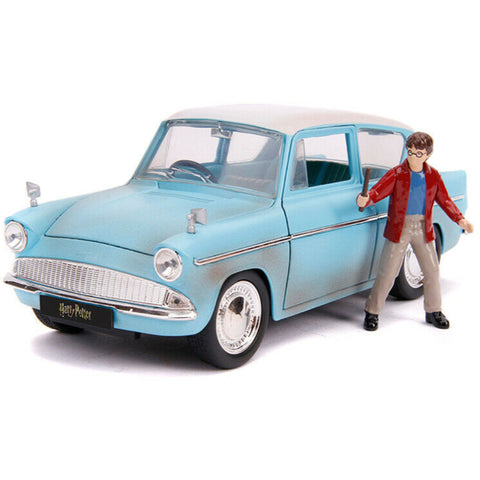 Harry Potter 1959 Ford Anglia 1:24 Scale Diecast Model With Harry Potter Figure by Jada 31127