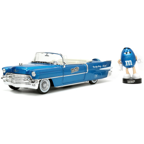 M&M's 1956 Chevrolet Eldorado 1:24 Scale Diecast Model with Blue Figure by Jada 33726