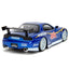 Street Fighter 1993 Mazda RX-7 1:24 Scale Diecast Model w/ Chun-Li Figure in Blue by Jada 30838