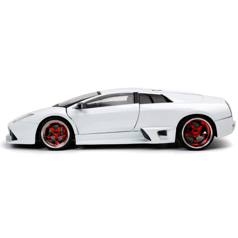 Hyper Spec Lamborghini Murcielago LP 640 1:24 Scale Diecast Model White by Jada 32570