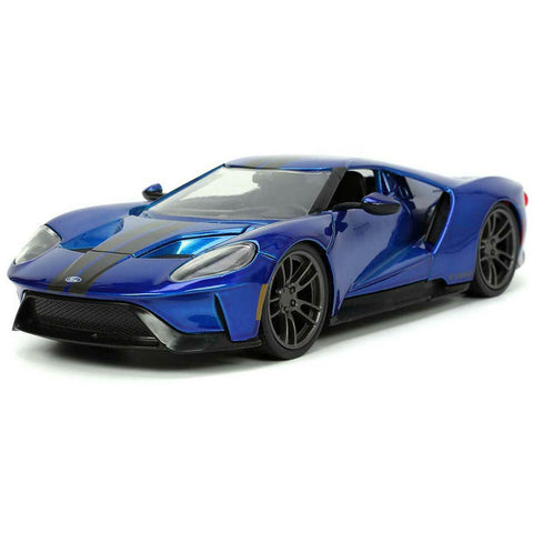 Hyper Spec 2017 Ford GT 1:24 Scale Diecast Model Blue by Jada 32720