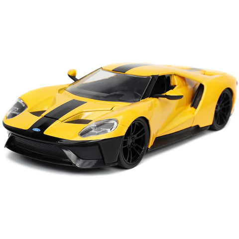Hyper Spec 2017 Ford GT 1:24 Scale Diecast Model Yellow by Jada 32257