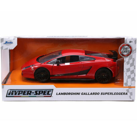 Hyper Spec Lamborghini Gallardo Superleggera 1:24 Scale Diecast Model Red by Jada 32945