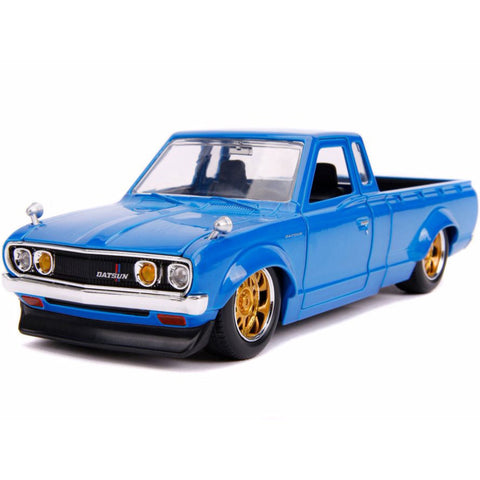 JDM Tuners 1972 Datsun 620 Pickup 1:24 Scale Diecast Model Blue by Jada 31625-BL (No Window Box)