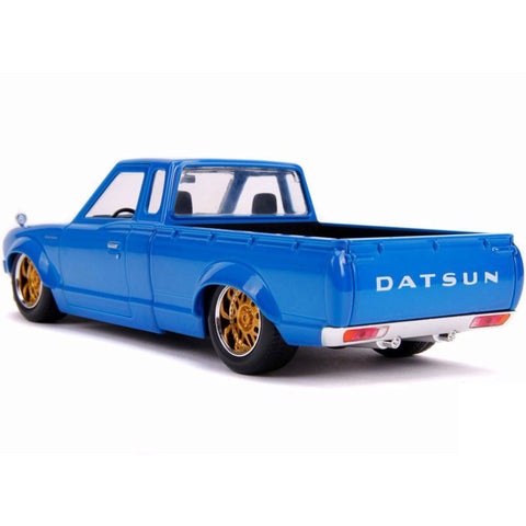 JDM Tuners 1972 Datsun 620 Pickup 1:24 Scale Diecast Model Blue by Jada 31625-BL (No Window Box)