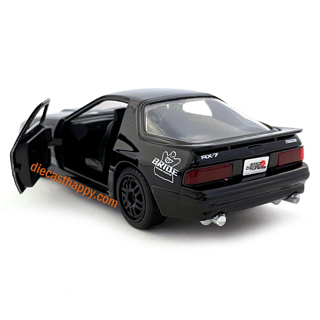 Scale Model Rx7 JDM Tuners 1985 Mazda RX-7 FC3S 1:32 Scale Diecast Model Black by Jada ...