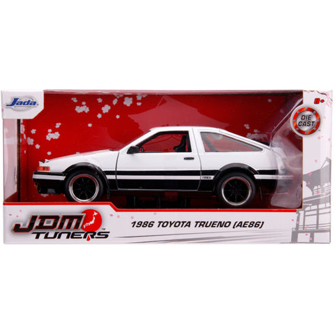 JDM Tuners 1986 Toyota Trueno AE86 1:24 Scale Diecast Model White by Jada 31602