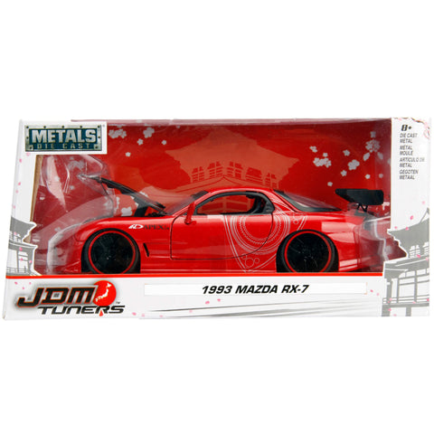 JDM Tuners 1993 Mazda RX-7 1:24 Scale Diecast Model Red by Jada 98677 / 98568-RD