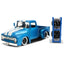 Just Trucks 1956 Ford F-100 Pickup With Extra Wheels 1:24 Scale Diecast Model Blue by Jada 31541