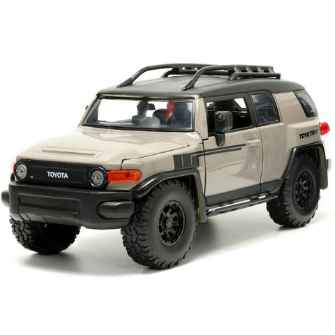 Just Trucks Toyota FJ Cruiser with Extra Wheels 1:24 Scale Diecast Model Toyo Tires Brown by Jada 34008