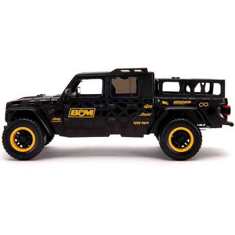 Just Trucks 2020 Jeep Gladiator 1:24 Scale Diecast Model Black B&M by Jada 32423