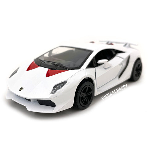 Lamborghini Sesto Elemento 1:38 Scale Diecast Model White by Kinsmart