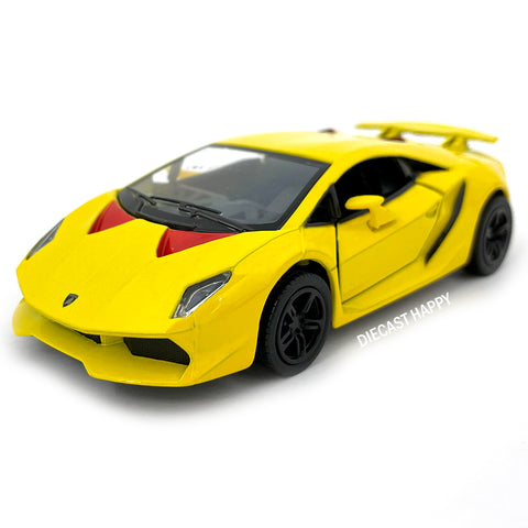 Lamborghini Sesto Elemento 1:38 Scale Diecast Model Yellow by Kinsmart