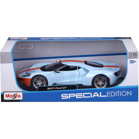 Maisto Special Edition 2017 Ford GT 1:18 Scale Diecast Model Blue/Orange by Maisto 31384