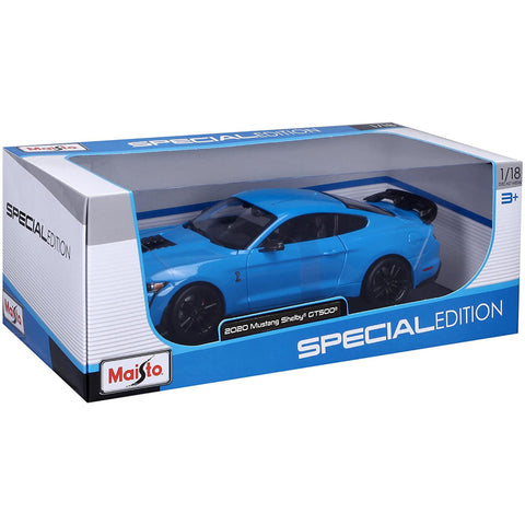 Maisto Special Edition 2020 Ford Mustang Shelby GT500 1:18 Scale Diecast Model Light Blue by Maisto 31452
