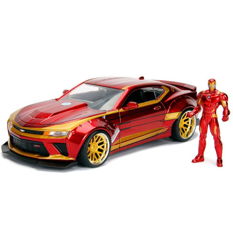 Marvel Avengers 2016 Chevy Camaro 1:24 Scale Diecast Model Iron Man by Jada 99724