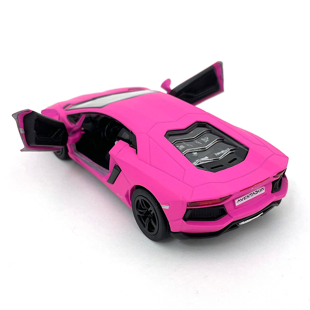 Matte Series 2012 Lamborghini Aventador 1:38 Scale Hot Pink by