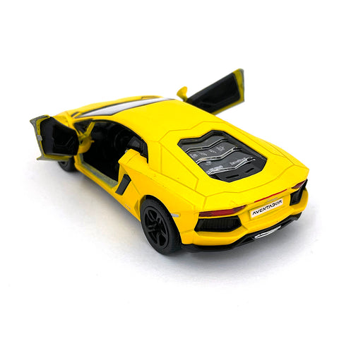 Matte Series 2012 Lamborghini Aventador 1:38 Scale Yellow by Kinsmart