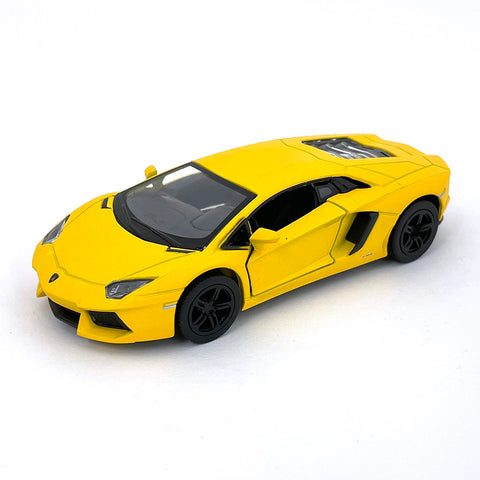 Matte Series 2012 Lamborghini Aventador 1:38 Scale Yellow by Kinsmart