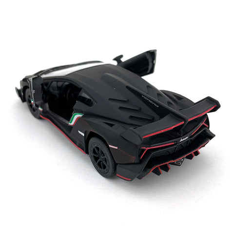 Matte Series 2014 Lamborghini Veneno 1:38 Scale Black by Kinsmart