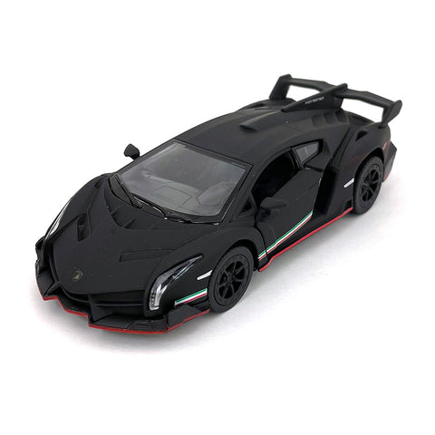 Matte Series 2014 Lamborghini Veneno 1:38 Scale Black by Kinsmart