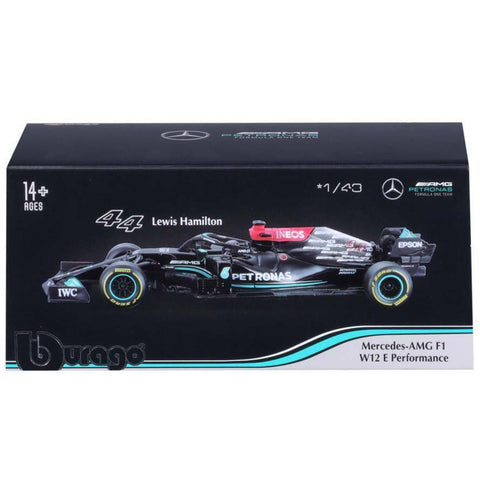 Mercedes Benz AMG F1 W12 E Perfomance Lewis Hamilton #44 1:43 Scale Diecast Model by Bburago 18-38058 LH