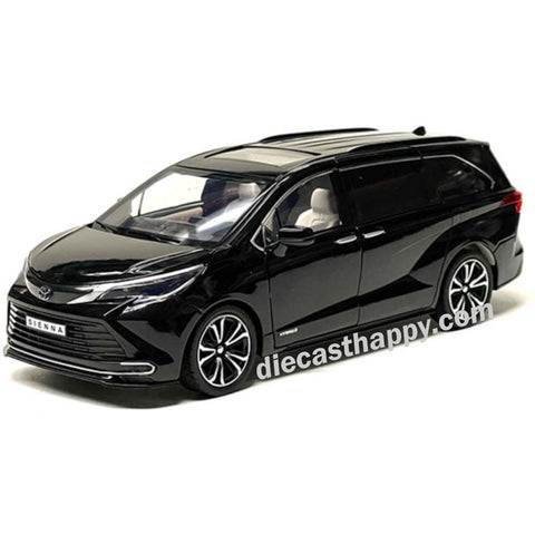2020 Toyota Sienna 1:24 Scale Diecast Model Black by Mijo Exclusives (NO WINDOW BOX)
