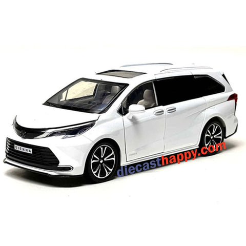 2020 Toyota Sienna 1:24 Scale Diecast Model White by Mijo Exclusives (NO WINDOW BOX)