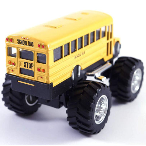 Classic Off Road Monster School Bus 1:42 Scale Diecast Model Yellow by Kinsmart