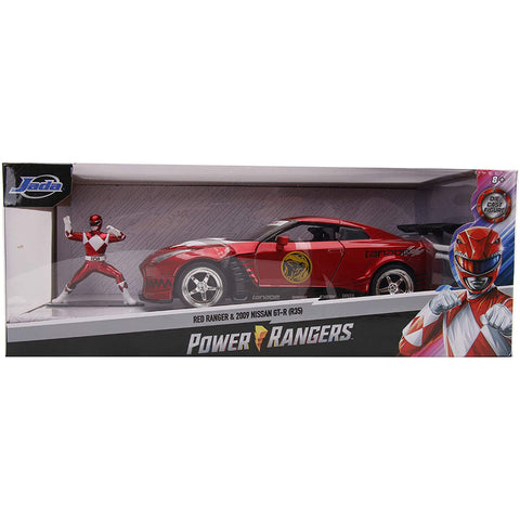 Power Rangers Nissan Skyline GT-R R35 1:24 Scale Diecast Model with Red Ranger by Jada 31908