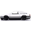 Hollywood Rides Initial D 1986 Toyota Trueno AE86 1:32 Black/White by Jada (No Window Box) diecast happy diecasthappy happydiecast takumi