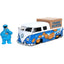 Sesame Street 1962 Volkswagen Bus Truck 1:24 Scale Diecast Model with Cookie Monster Figure by Jada 31751