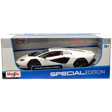 Special Edition 2022 Lamborghini Countach LPI 800-4 1:18 Scale Diecast Model White by Maisto 31459