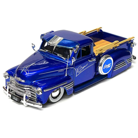 Street Low Rider 1951 Chevrolet Pickup Lowrider 1:24 Scale Diecast Model Blue by Jada 34290