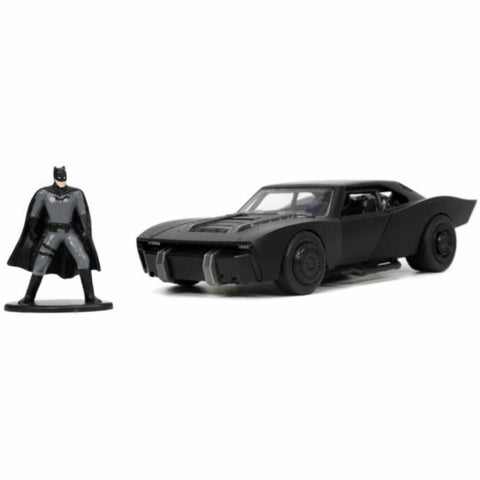 The Batman (2022) Movie Batmobile & Batman Figure 1:32 Scale Diecast Model Black by Jada 32042