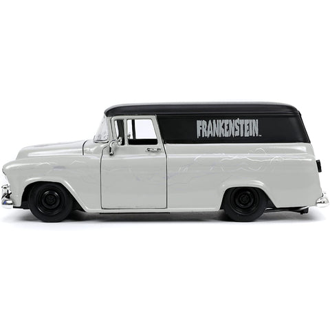 Universal Monsters 1957 Chevy Suburban 1:24 Scale Diecast Model with Frankenstein Figure by Jada 32191