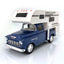 1955 Chevy Stepside Pickup Truck Camper 1:32 Scale Blue by Kinsmart
