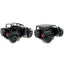2018 Jeep Wrangler Rubicon 4x4 1:34 Scale Diecast Model Black by Kinsmart (SET OF 2)