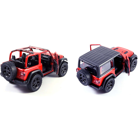 2018 Jeep Wrangler Rubicon 4x4 1:34 Scale Diecast Model (SET OF 2)